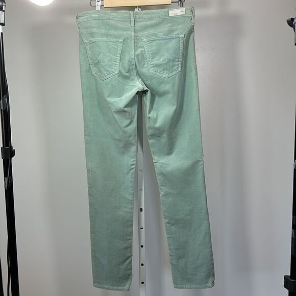 AG Women’s The Stevie Slim Straight Corduroy Pants Mint Green Size 29R - Picture 8 of 10